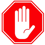 image showing stop or quit sign