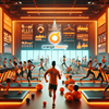 image for OTF as Orangetheory Fitness, showing a gym scene