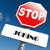 image for SPWM, showing the word 'joking' and a stop sign