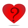 image for a heart with a question mark