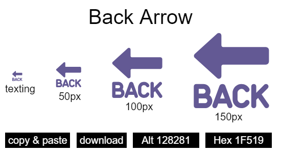 Back Arrow emoji