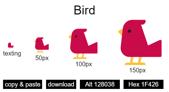 Bird emoji