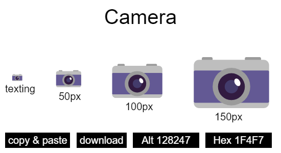Camera emoji