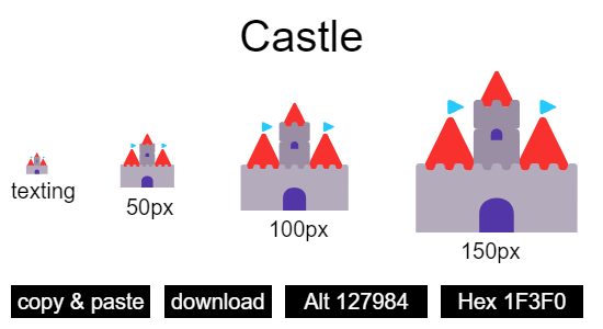 Castle emoji
