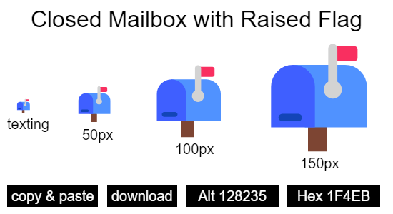 Closed Mailbox with Raised Flag emoji