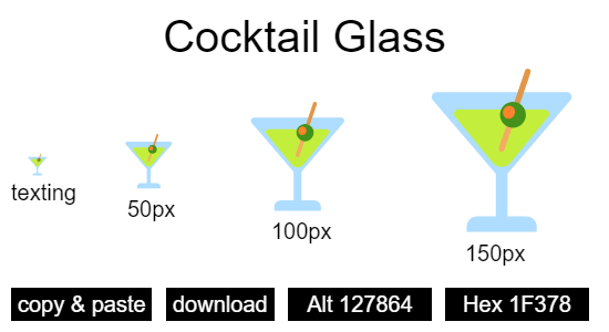 Cocktail Glass emoji