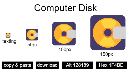 Computer Disk emoji