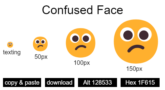 Confused Face emoji