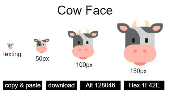 Cow Face emoji