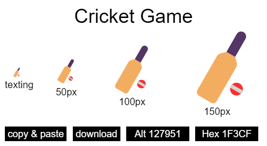 Cricket Game emoji