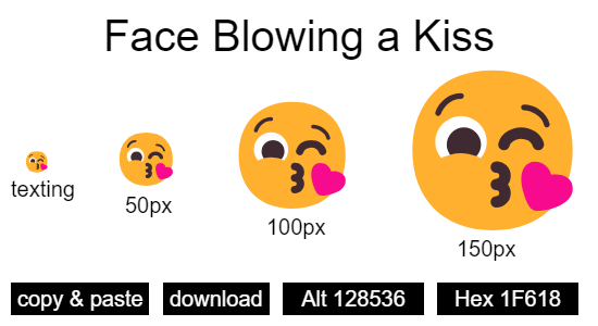 Face Blowing a Kiss emoji