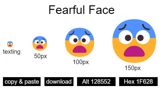 Fearful Face emoji