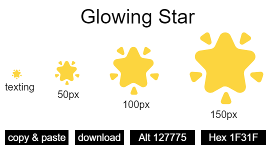 Glowing Star emoji