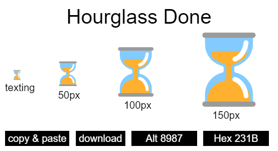 Hourglass Done emoji