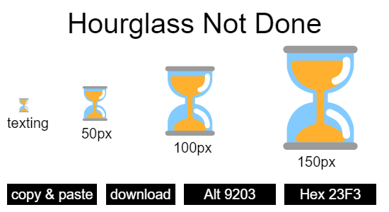 Hourglass Not Done emoji
