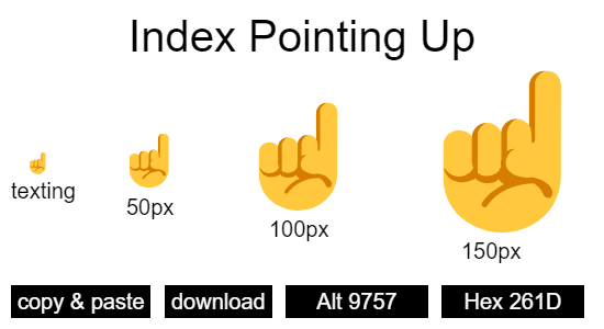 Index Pointing Up emoji