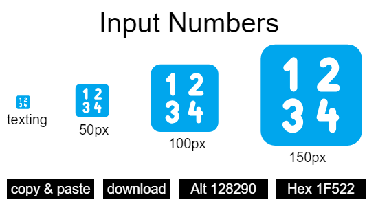Input Numbers emoji
