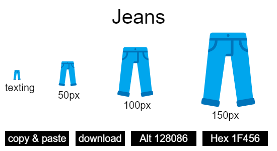 Jeans emoji