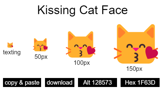Kissing Cat Face emoji