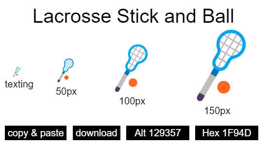 Lacrosse Stick and Ball emoji