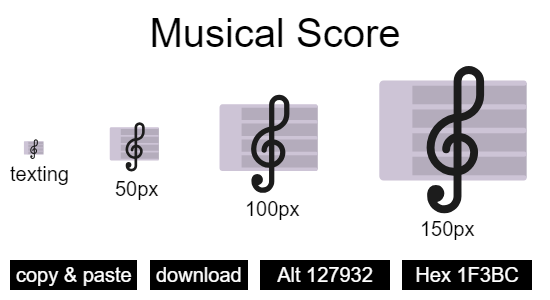 Musical Score emoji