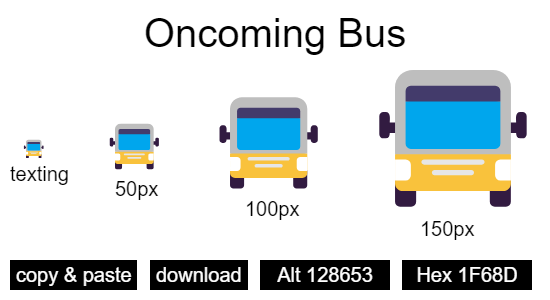 Oncoming Bus emoji