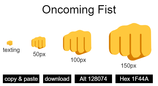 Oncoming Fist emoji