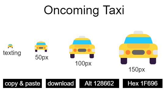 Oncoming Taxi emoji