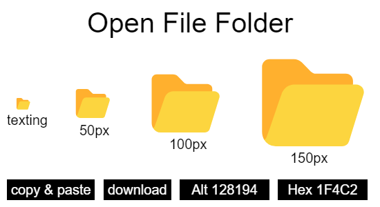 Open File Folder emoji