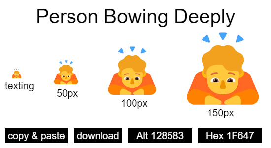 Person Bowing Deeply emoji