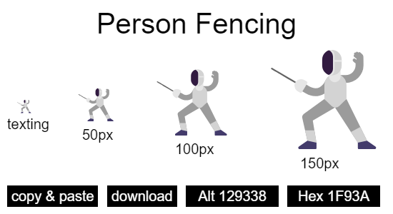 Person Fencing emoji