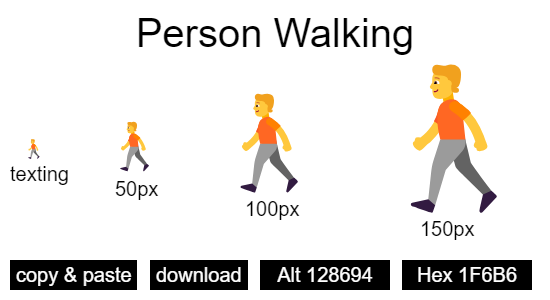 Person Walking emoji