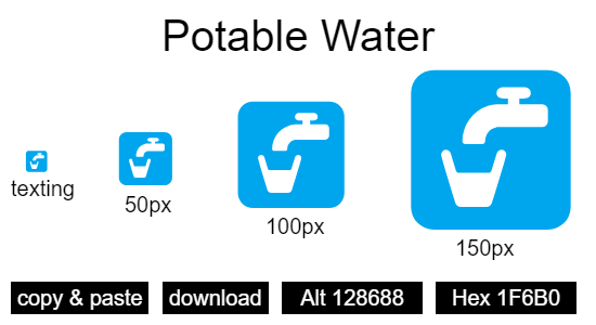 Potable Water emoji