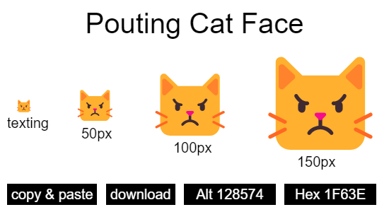 Pouting Cat Face emoji