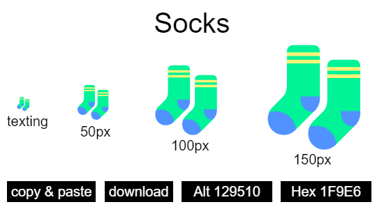 Socks emoji