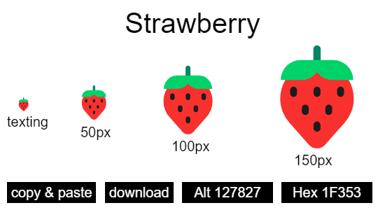 Strawberry emoji