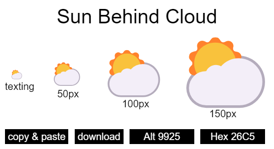 Sun Behind Cloud emoji