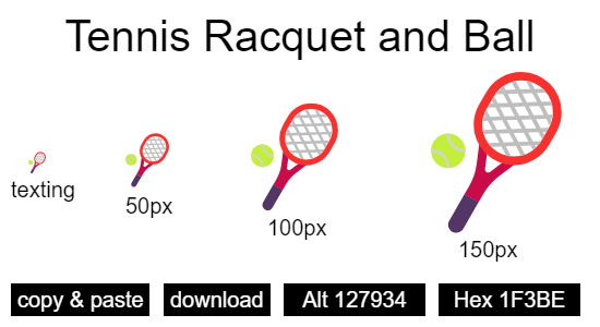 Tennis Racquet and Ball emoji