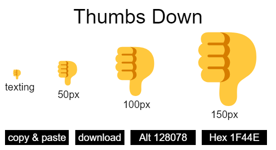 Thumbs Down emoji