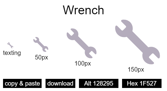 Wrench emoji