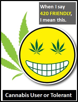 meaning of 420 FRIENDLY