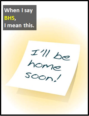 meaning of BHS