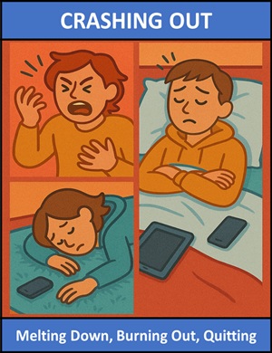 meaning of CRASHING OUT