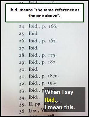 meaning of IBID