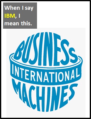 meaning of IBM
