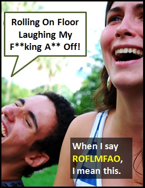 meaning of ROFLMFAO