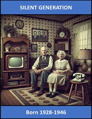 image for Silent Generation showing a couple in a cozy, vintage living room scene