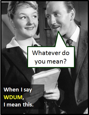 meaning of WDUM