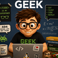 image for 5! showing a geeky character