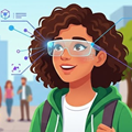 image for AR showing a girl wearing AR glasses